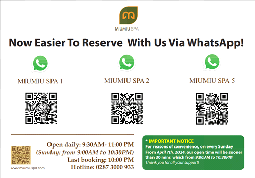 Now Easier To Reserve With Us Via Whatsapp!